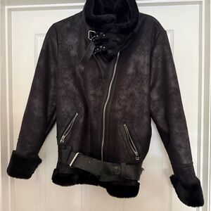 Women's Black Shearling Jacket